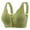 Green, variant on Female B Cotton Rose Gold Ra 3 Pieces Of Front Open Buckle Top Support Without Ring Beauty Back Middle Bra Large Size Thin Vest Type Gathered Bra Underwear