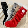 thumbnail image 4 of lnmuld Winter Socks Stylish Girls Knee High Socks Featuring Adorable Bow for Everyday Comfort and Flexible Fit In Various Playful Prints Ideal for Toddlers and Youth Size:One Size, 4 of 8
