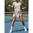 thumbnail image 4 of AURA Womens Two Piece Casual Set Color Block T Shirt and Cropped Pants Summer Comfortable Outfit, 4 of 6