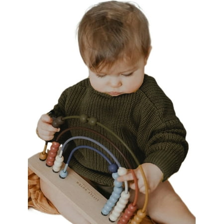 

Infant Baby Boy Girl Oversized Knit Sweater Chunky Long Sleeve Pullover Shirt Warm Fall Winter Blouse Top
