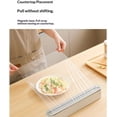 thumbnail image 4 of Magnetic Wrap Dispenser with Cutter, Magnetic Cling Film Dispenser with Slide Cutter, No-Drill Refillable Food Cling Film Cutter, Easy One-Hand Operation, for Worktops & Cabinets (Gray), 4 of 7