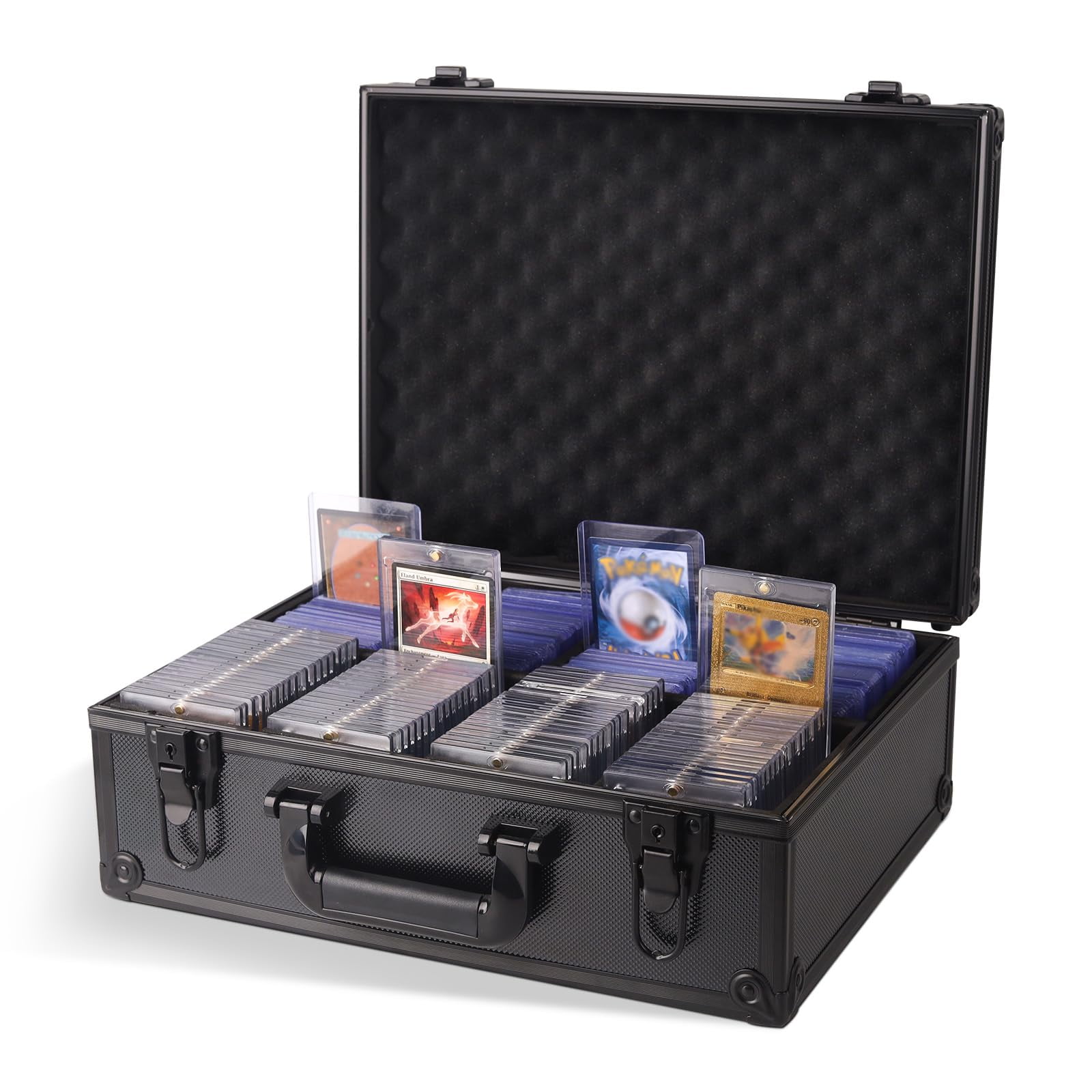 Bgs Graded Card Cases Graded Card Storage Case With Lock - Holds PSA, SGC  Slabs, Toploaders & Loose Cards, Aluminum Frame (16.7x11.8x6.1 In) Sports Card  Organizer With Slots