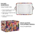 thumbnail image 2 of Yayeee Canvas Storage Basket with Handles for Shelves Fabric Bins Closet Organizer, Art Buildings, 2 of 8