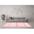 thumbnail image 3 of Ahgly Company Machine Washable Indoor Square Solid Red Modern Area Rugs, 4' Square, 3 of 4