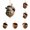 A+D+F+H+K+N, variant on Woodland Animal Acorn Ornaments, 2D Acrylic Forest Creature Figurines in Acorn Shells, Rustic Christmas Tree Hanging Decor for Holiday Home (1 Pcs-L)