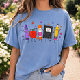 thumbnail image 5 of Back To School Shirt, Cute School Supplies Graphic Tee, Teacher Classroom Shirt, First Day Of School Outfit, Apple Pencil School Staff Gift, 5 of 10