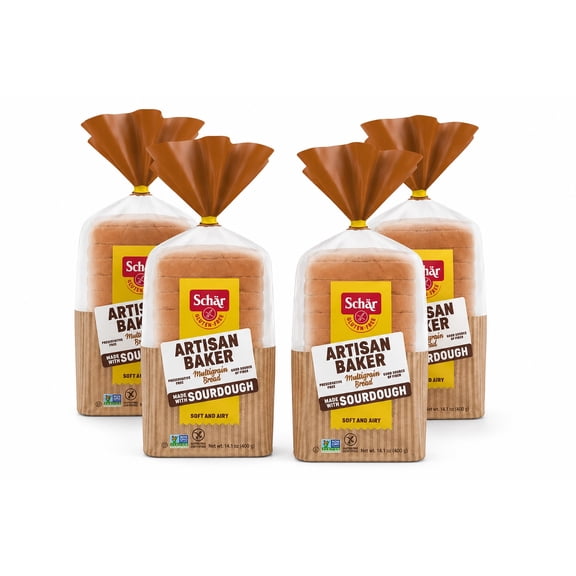 Schar Gluten Free Artisan Baker Multigrain Bread, Dairy Free Kosher Sliced Sandwich Loaf with Seeds, 14.1 oz