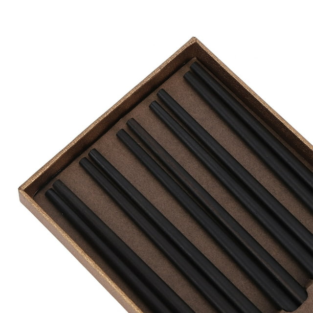 Chinese Style Copper Inlay Chopsticks Set, Non Slip Design, Ideal For Home, Hotel, Restaurant, Perfect Gift