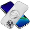 thumbnail image 4 of iPhone 13 Pro Max case, Compatible with MagSafe Luxury Glitter Bling Plating Love with Cute Heart Phone Case Full Camera Lens Protection Magnetic Case for Women Girls Back Cover(Silver), 4 of 12