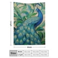 thumbnail image 3 of Creowell Peacock Blue Bird Flannel Cozy Blanket for All Seasons 40x50in, 3 of 7