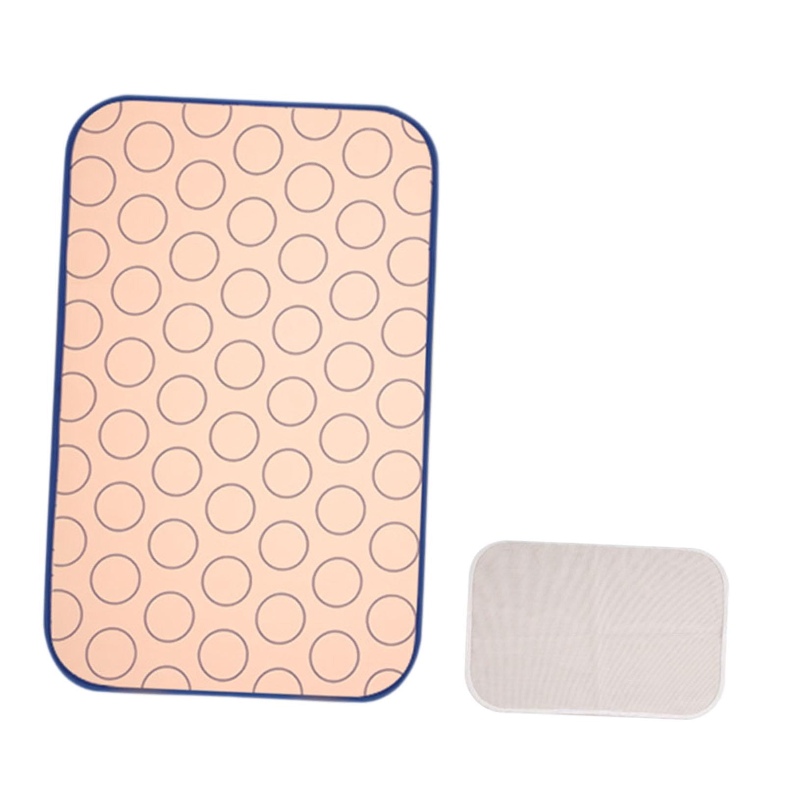 TISHITA Ironing Mat for Table Top Flat Surface Heat Resistant Foldable Non Slip with Heat Insulation Net Ironing Pad for Table Washer 45cmx70cm