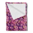 thumbnail image 2 of Floral Soft Flannel Fleece Throw Blanket, Illustration of Repetitive Style Tropical Flowers in Romantic Gradient Tones, Cozy Plush for Indoor and Outdoor Use, 60" x 80", Multicolor, by Ambesonne, 2 of 5