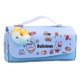 thumbnail image 5 of Estuche para lápices, estuche con juguete de descompresión para gatos, estuche grande portátil con asa, 3 compartimentos de lona Kawaii con cremallera, caja multifunción para niños y niñas (1 unidad,, 5 of 5