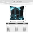 thumbnail image 4 of ZICANCN Blue Futuristic Technology Decorative Throw Pillow Covers, Bed Couch Sofa Decorative Knit Pillow Covers for Living Room Farmhouse 20"x20", 4 of 8