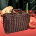 thumbnail image 6 of SunniMix Picnic Basket,Rattan Suitcase Box,Prop Bin, Lunch Box,Vintage Rattan Handbag for M, 6 of 8