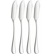 Butter Knives, Cheese Spreaders, 5.7'' 18/10 Stainless Steel Kitchen Knives for Butter, Sandwich Cheese Knife, Mirror Polish,Set of 4, Silver, by Artrylin