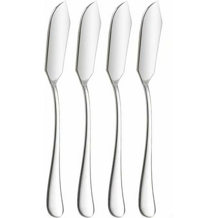 Butter Knives, Cheese Spreaders, 5.7'' 18/10 Stainless Steel Kitchen Knives for Butter, Sandwich Cheese Knife, Mirror Polish,Set of 4, Silver, by Artrylin