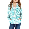 thumbnail image 2 of JIAYUE Girls Jackets Tie Dye Long Sleeve Windbreaker Hooded Zipper Kids Outdoor Coat With Pockets For Toddler Age 2-14 Years Fall Winter Outerwear, 2 of 3