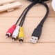 thumbnail image 1 of Nuevo 1,5 M 5 pies USB macho A a 3 RCA AV A/V Cable adaptador de TV Cable Audio AV Cable, 1 of 8