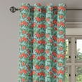 thumbnail image 3 of Ambesonne Luau Grommet Curtain, Summer Aloha Flourish, 50" x 63", Vermilion Pale Blue, 3 of 6