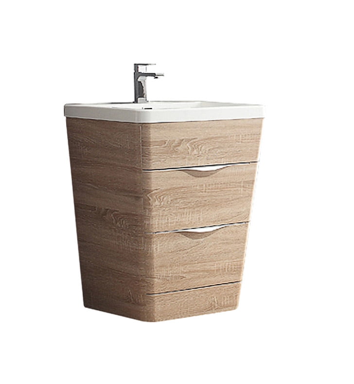 Fresca Milano 26 White Oak Modern Bathroom Cabinet With