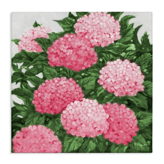 Stupell Industries Pink Hydrangea Impressions Canvas Wall Art design by Paul Brent, 17 x 17