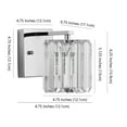 thumbnail image 4 of JONATHAN Y Coco Prism Vintage 4.75" 1-Light Metal/Glass Classic Glam LED Vanity Light, Chrome, 4 of 8