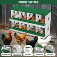 thumbnail image 2 of Kojooin Durable Metal Chicken Nesting Boxes - Versatile Wall Mount or Free Standing, Green _8 Compartment (Without Stand), 2 of 7