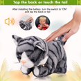 thumbnail image 3 of Chat en Peluche Robot Cat Gris, Chat Interactif, Chaton Miaulement, Contrôle Tactile, Chat Électronique, Jouet Robotique:12 Pouces, 3 of 5