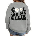 thumbnail image 3 of Byoo Slogan Floral Print Sweatshirt for Girls Crewneck Long Sleeve Sweatshirts Daily Sweatshirt,Grey, 3 of 6