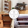 thumbnail image 5 of 4Pcs 2 Layers Shoes Drawer Hinges Stainless Steel Fan Shape Shoe Cabinet Rack Flip Frame Replacement Fittings Furniture Parts Hardware, Silver, 5 of 5