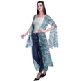 thumbnail image 3 of Moomaya Viscose Georgette Printed Long Shrug Slit Sleeves Cardigans For Women, 3 of 5