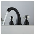 thumbnail image 4 of Faucet Gun Grey Bathroom Sink Faucet 3 Hole Widespread Gold/Black/Chrome Basin Mixer Hot And Cold Water Tap New ,360° Swivel Spout, 4 of 7