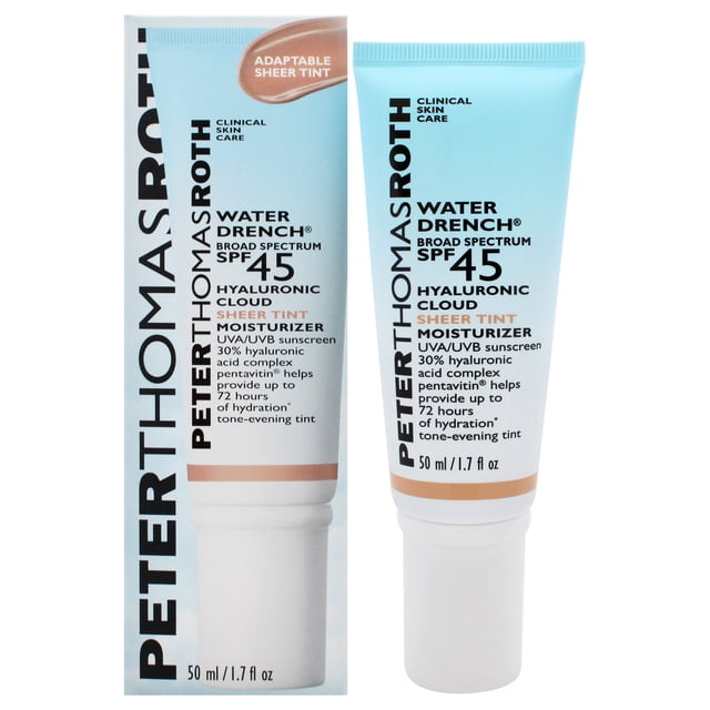 Hidratante Water Drench Hyaluronic Cloud Sheer Tint FPS 45 de Peter Thomas Roth para mujeres - 57 ml