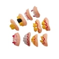 thumbnail image 1 of Billuyoard 10 Uds. De postizos de Halloween, accesorio de Cosplay feo y podrido, modelo de dentadura, broma, mascarada, regalo del Día de Kits de decoración para fiestas, 1 of 6