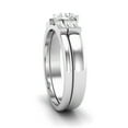 thumbnail image 3 of 0.50 Ct EF/VVS1 Round Moissanite Promise Rings 925 Sterling Silver Solitaire Women Ring, 3 of 7