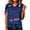 Blue, variant on Women's Summer Tops 2026 Soccer Cup V Neck Short Sleeve Fan Wear USA Soccer Jersey American Flag Football Graphic Tees Purple S
