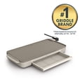 thumbnail image 2 of bella 10" x 20" Electric Griddle with Warming Tray, EverGood™ Ceramic Nonstick Coating & Removable Temperature Probe, Oatmilk, 2 of 8