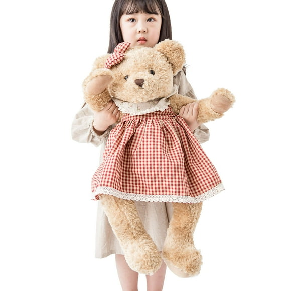 oitscute Grand Ourson en Peluche avec Tissu Mignon Animal en Peluche Doux Jouet en Peluche 25 Pouces" (BigRed&Brown)