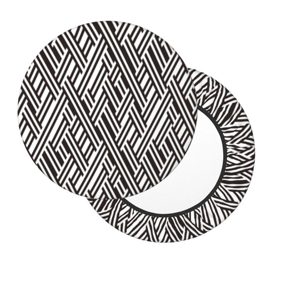 Xecao's Black White Stripes Print Stool Covers offer stylish, washable protection for PU round bar stools, perfect for home or commercial use.