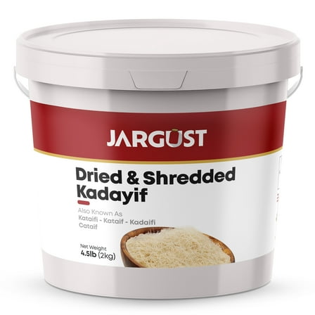 Jargust Bulk Dried & Shredded Kataifi, Shredded Fillo Dough, Pastry Dough, 4.5lb
