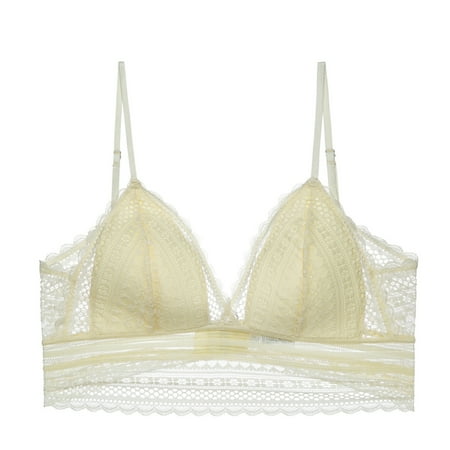 

Sexy Backless Strapless Bra Push Up Plus Size Bras for Women Thin Lace Bralette Mesh Lingerie Brassiere Low Back Underwear Skin L