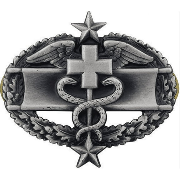 Army Combat Medical 3rd Award Badge (Oxidized Finish)