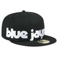 thumbnail image 3 of Men's New Era Black Toronto Blue Jays Checkered Undervisor 59FIFTY Fitted Hat, 3 of 6