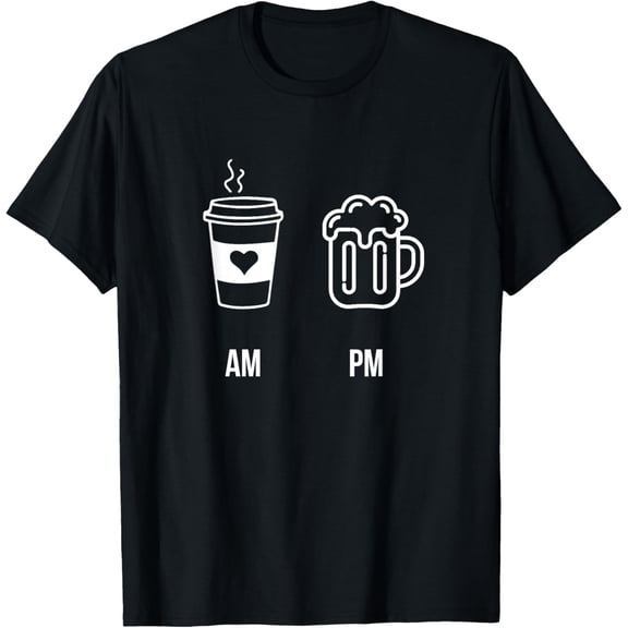 Exquisite and comfortable-Funny AM Coffee PM Beer T-Shirt
