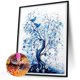 thumbnail image 5 of Pintura de diamante 5D DIY, kit de árbol de flores con taladro redondo completo, decoración del hogar, 40x50cm, azul, 5 of 9