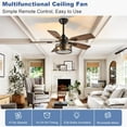 thumbnail image 4 of Depuley 42-Inch Fine Net Caged Ceiling Fans with Lights: Dual Finish 5 Black Walnut Blades Hanging Fan - Rustic Ceiling Fan with Remote Control for Farmhouse Indoor/Outdoor Use, 4 of 9