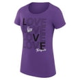 thumbnail image 2 of Women's G-III 4Her by Carl Banks Purple Sacramento Kings Super-Slim Fit Lightweight Basketball Love T-Shirt, 2 of 3