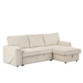 thumbnail image 4 of Miekor Furniture Upholstery Sleeper Sectional Sofa with Storage Bags and 2 cup holders on Arms W4US2AAA, 4 of 9