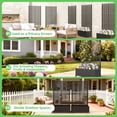 thumbnail image 7 of UPHYB Metal Planter Box with Trellis, 73"x 35"x 16" Raised Garden Bed with Wheels and Drainage Holes, Planter with Trellis for Garden, Balcony and Patio, Black Louvered, 7 of 7